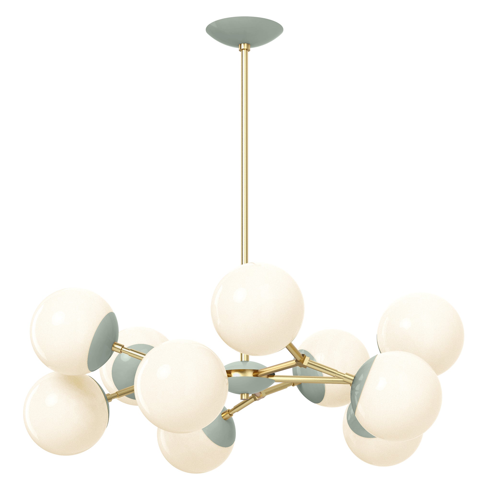 brass spa color crown chandelier 32" dutton brown lighting