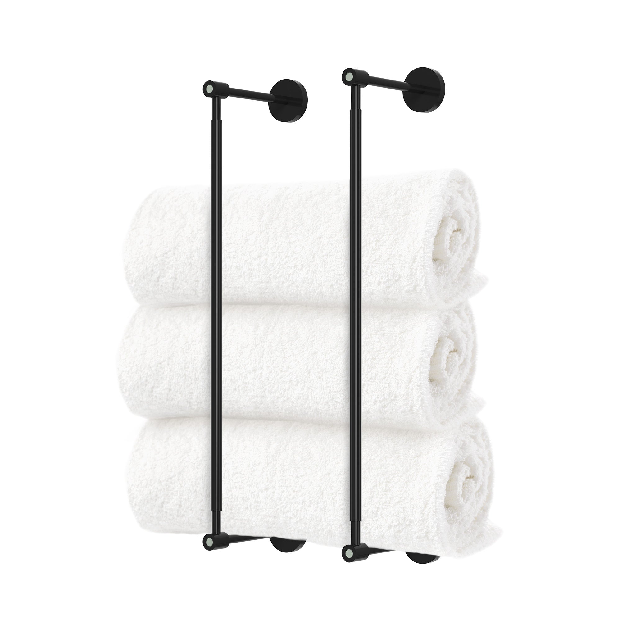 Black and spa green color head towel rack 18 inch dutton brown hardware