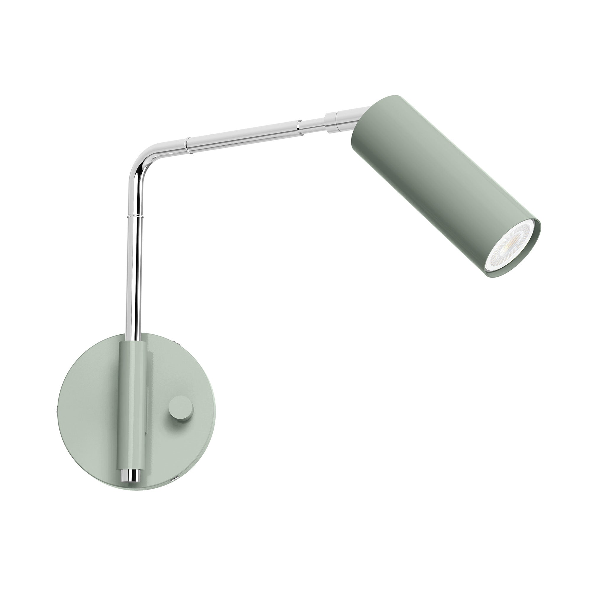 nickel spa color reader swing arm sconce - 9" arm dutton brown lighting