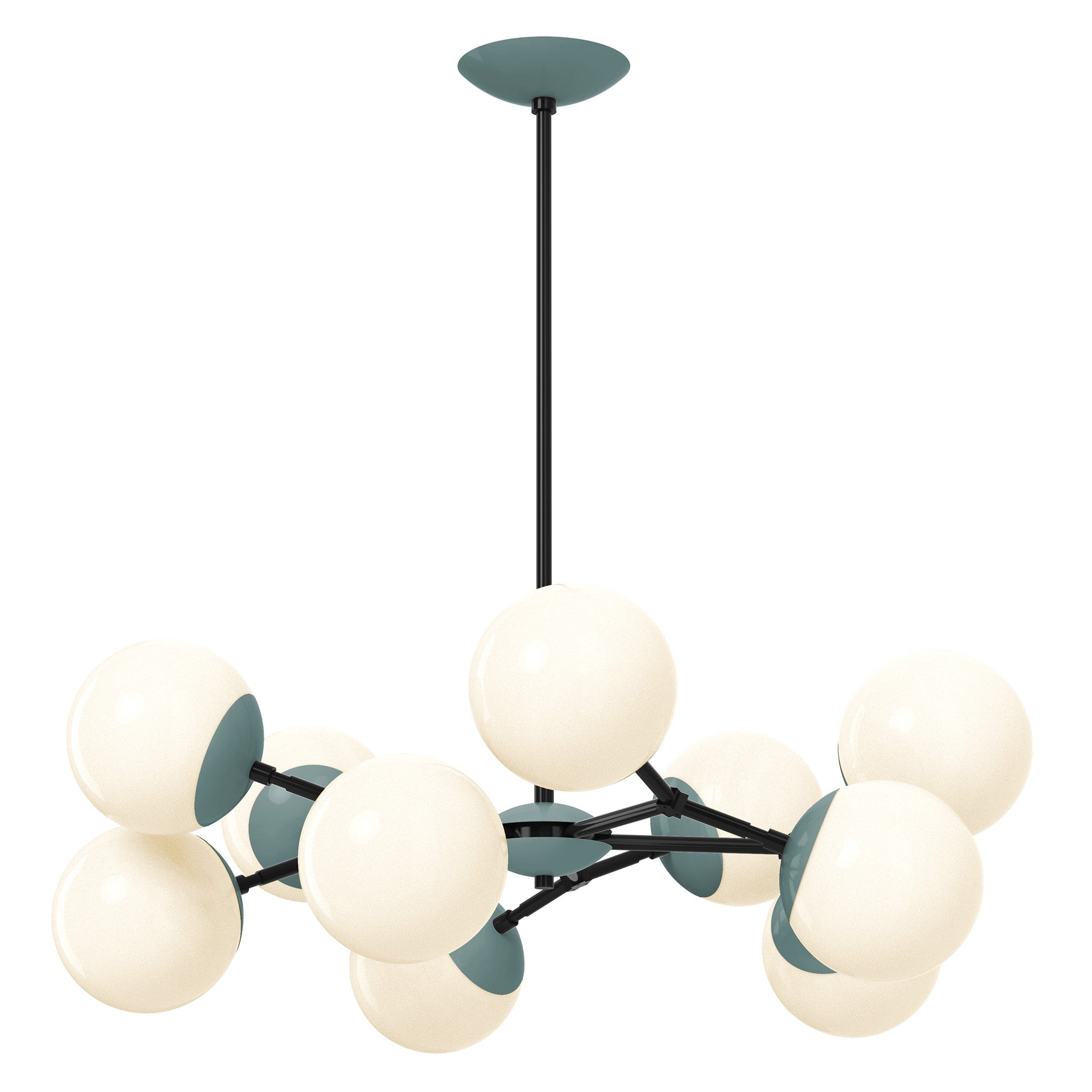 black lagoon color crown chandelier 32" dutton brown lighting