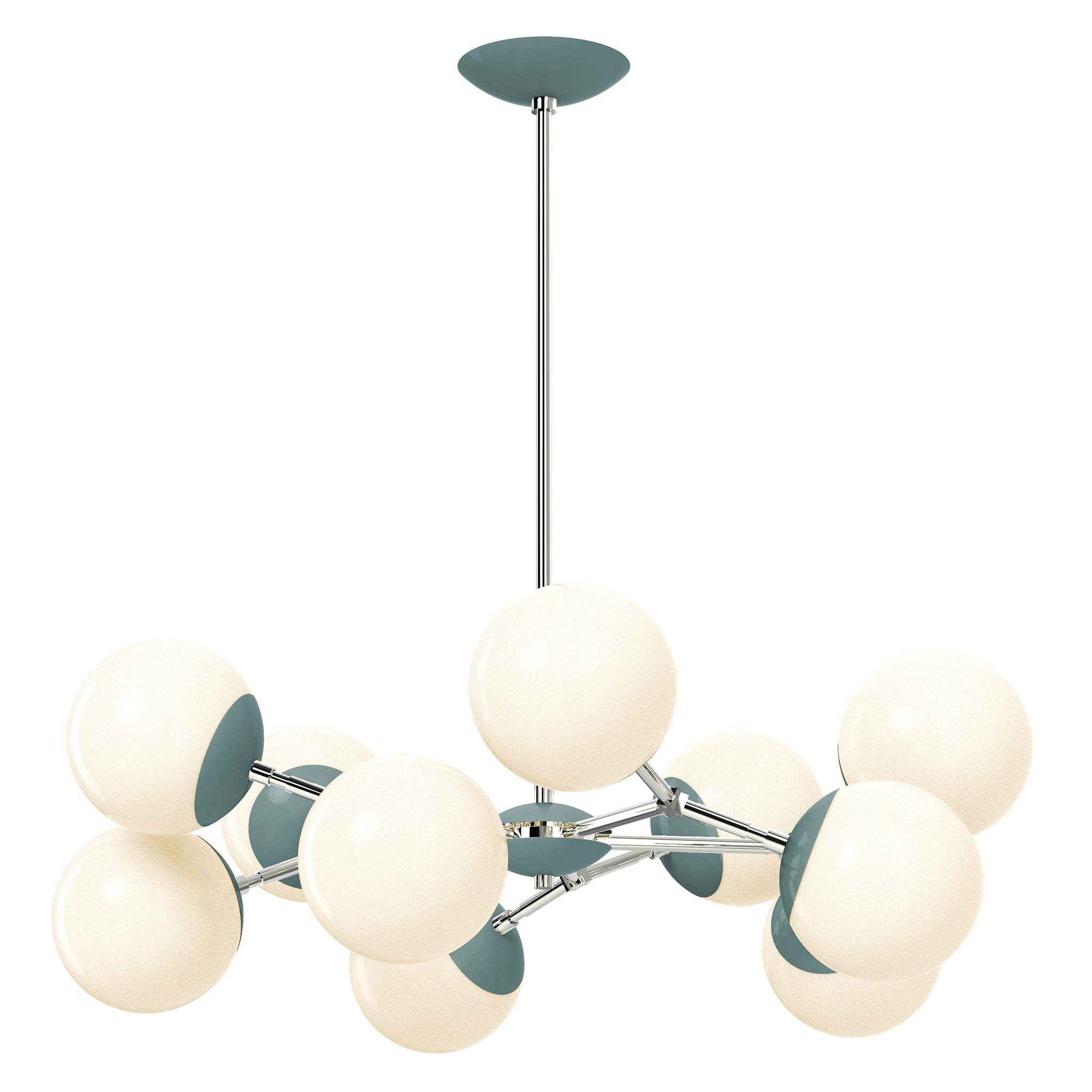 nickel lagoon color crown chandelier 32" dutton brown lighting