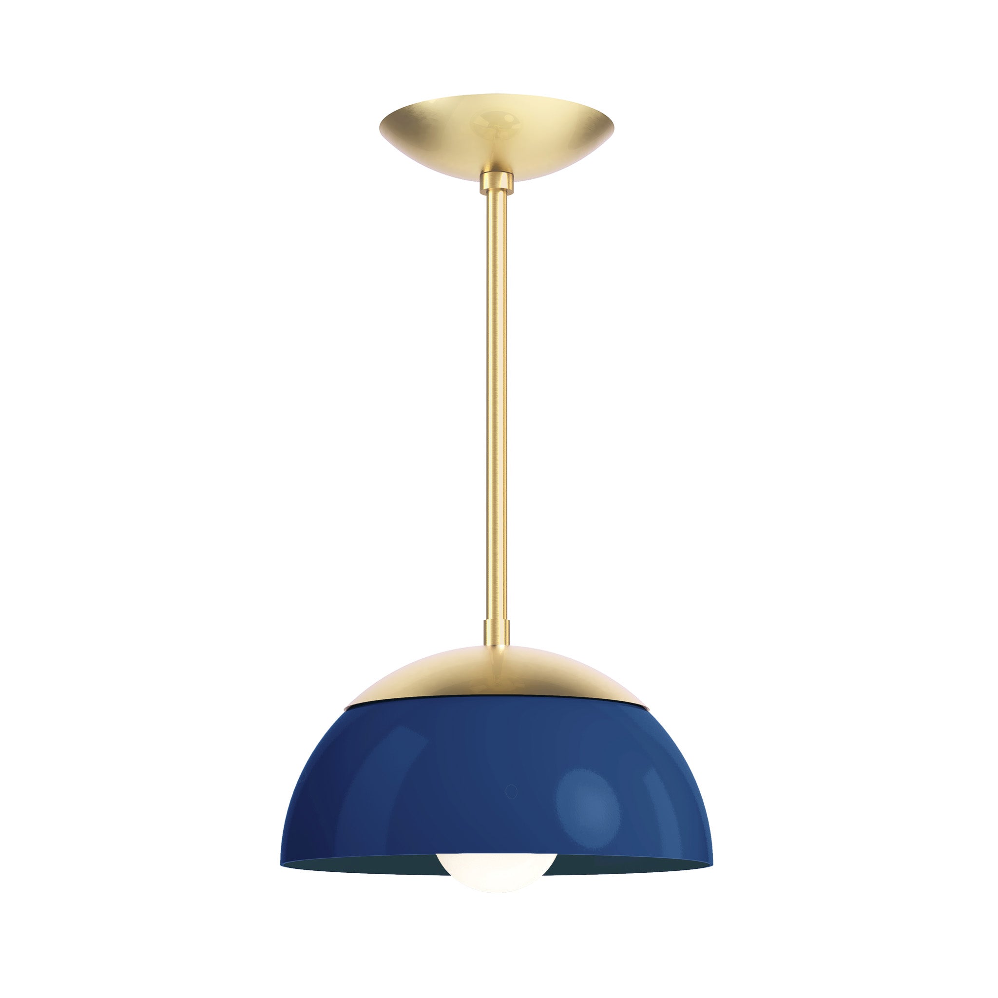 brass cobalt color cadbury pendant 10" dutton brown lighting