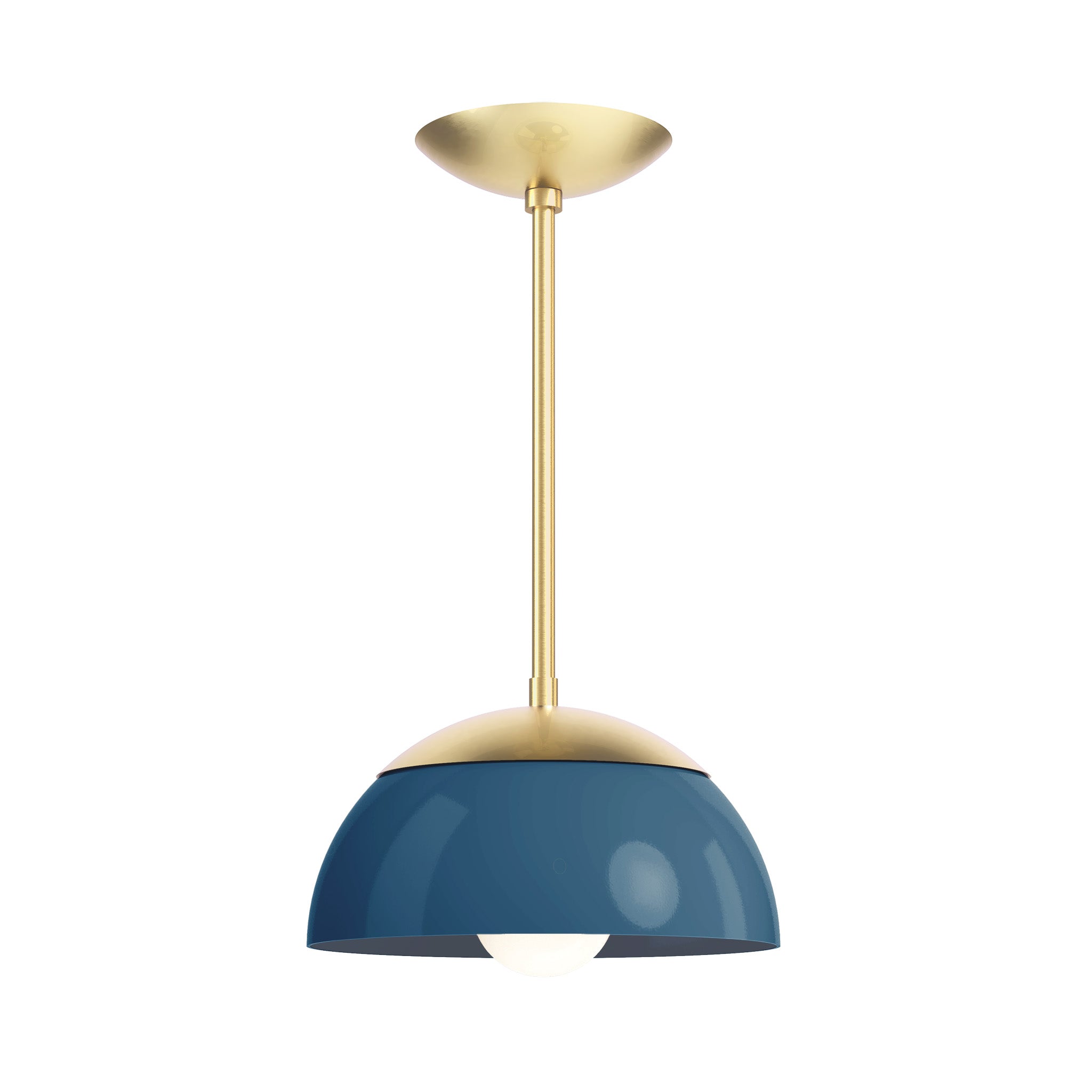 brass slate blue color cadbury pendant 10" dutton brown lighting