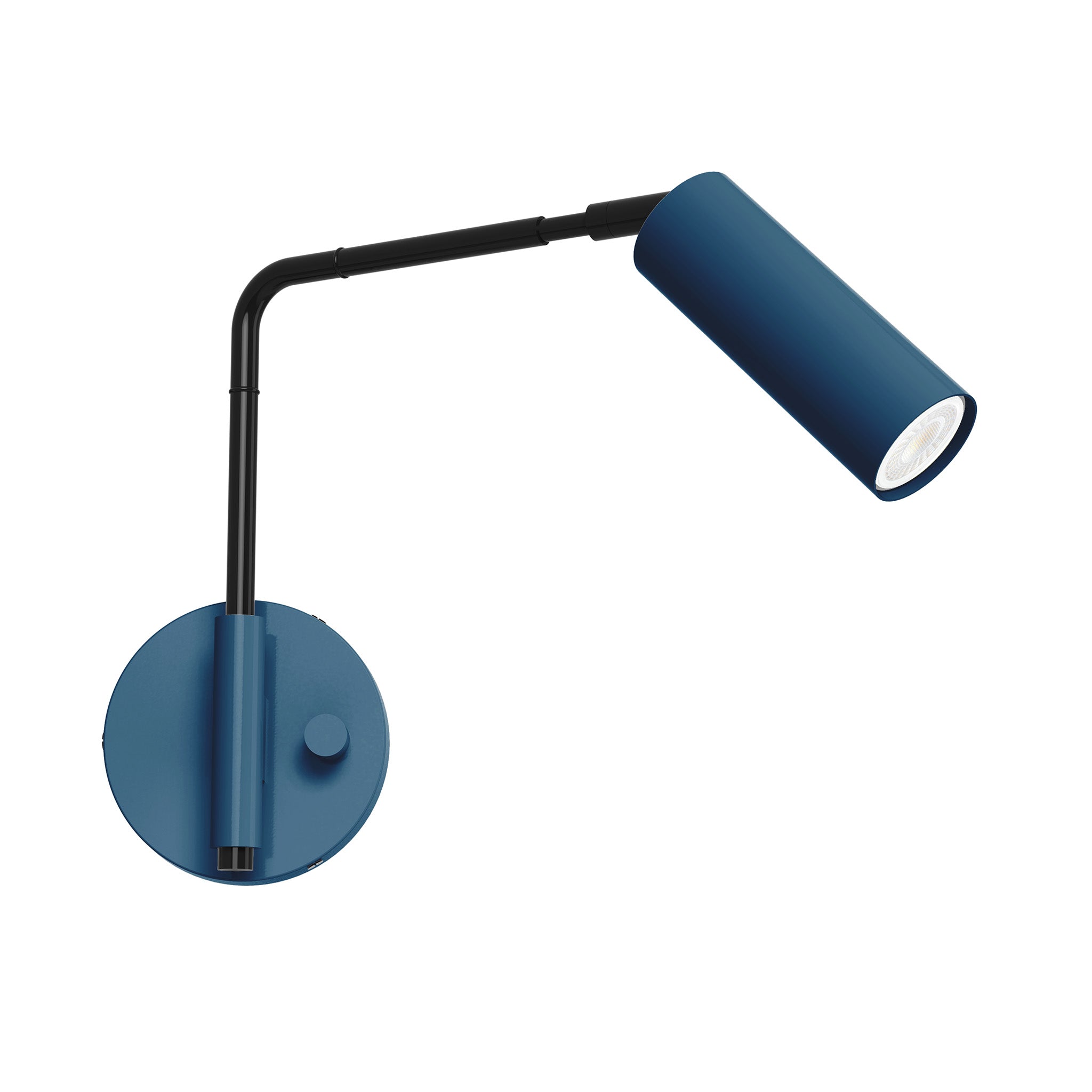 black slate blue color reader swing arm sconce - 9" arm dutton brown lighting