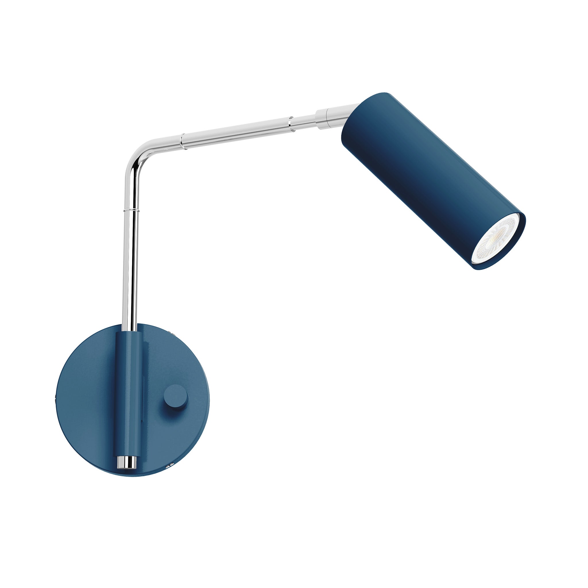 nickel slate blue color reader swing arm sconce - 9" arm dutton brown lighting