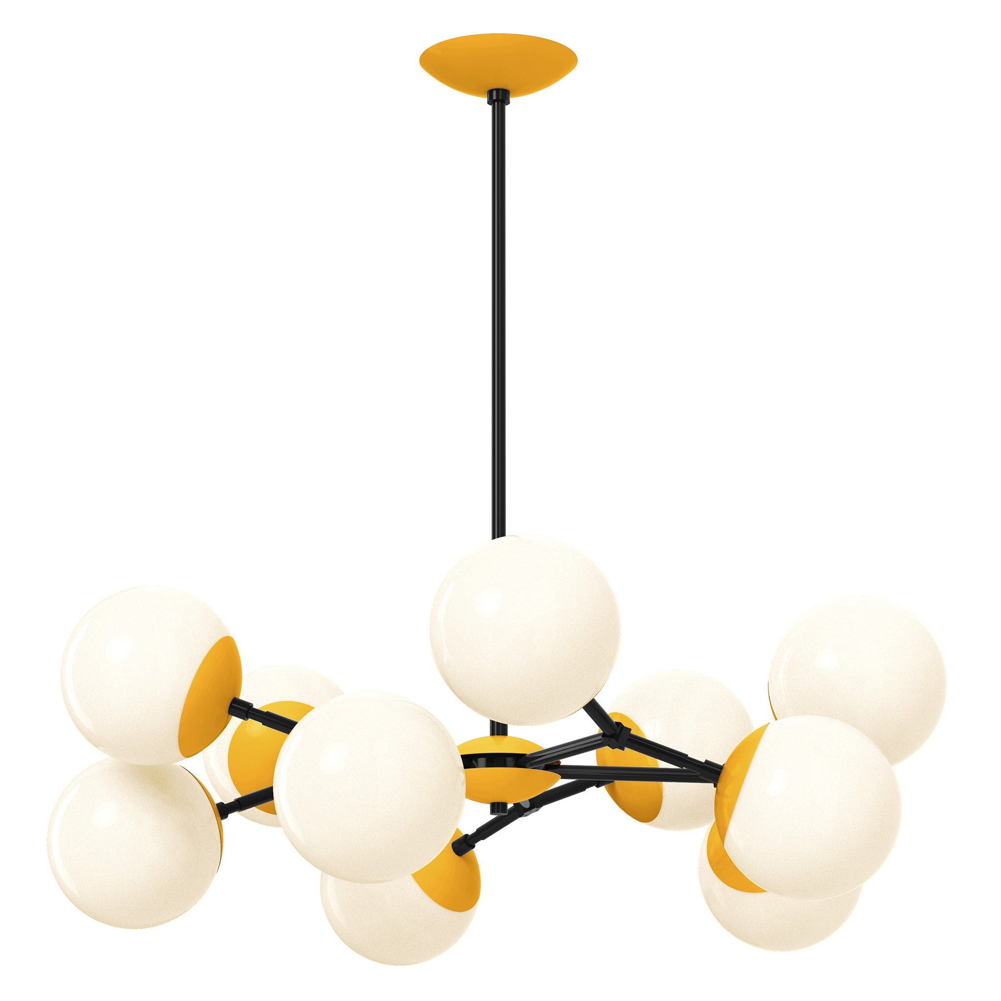 black ochre color crown chandelier 32" dutton brown lighting