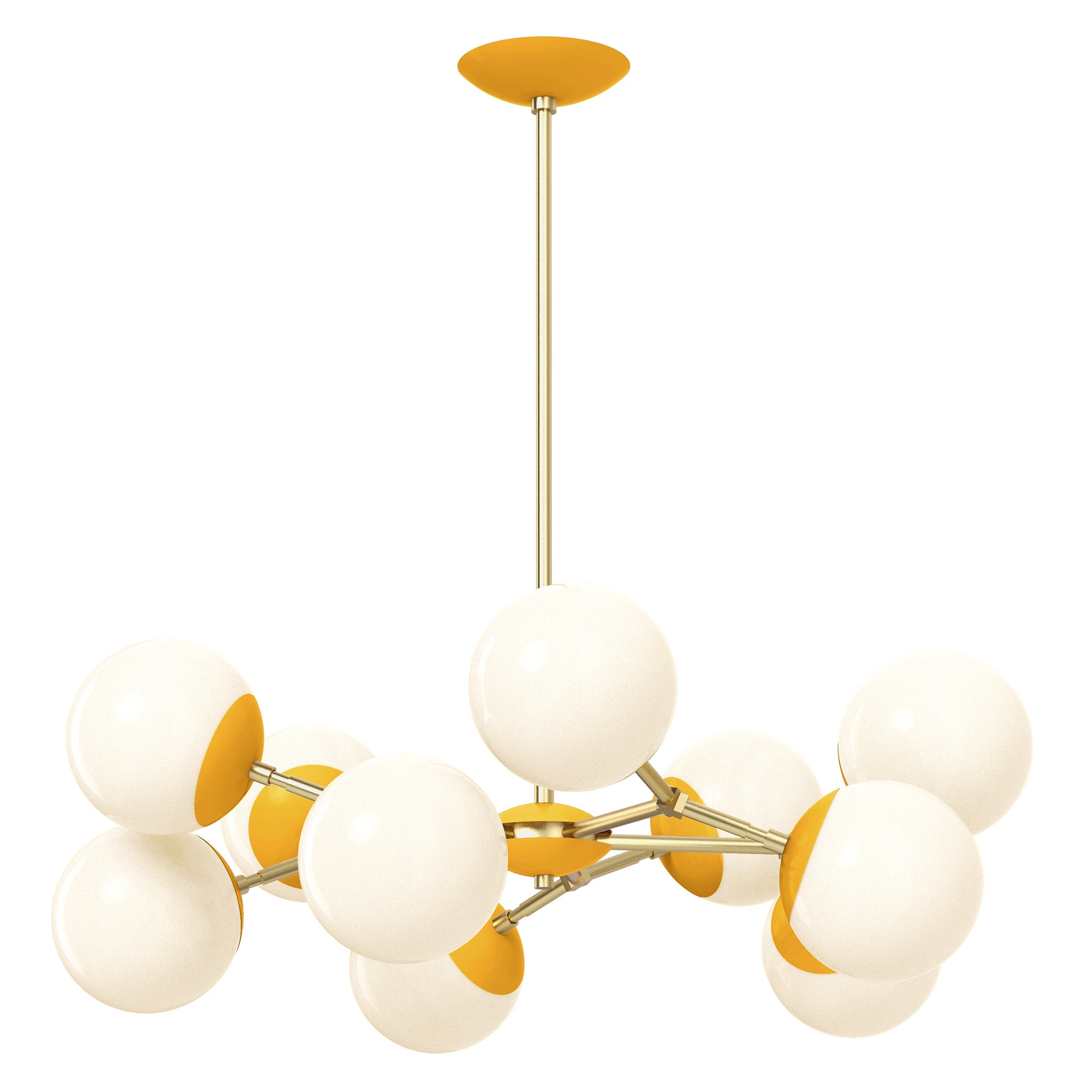 brass ochre color crown chandelier 32" dutton brown lighting