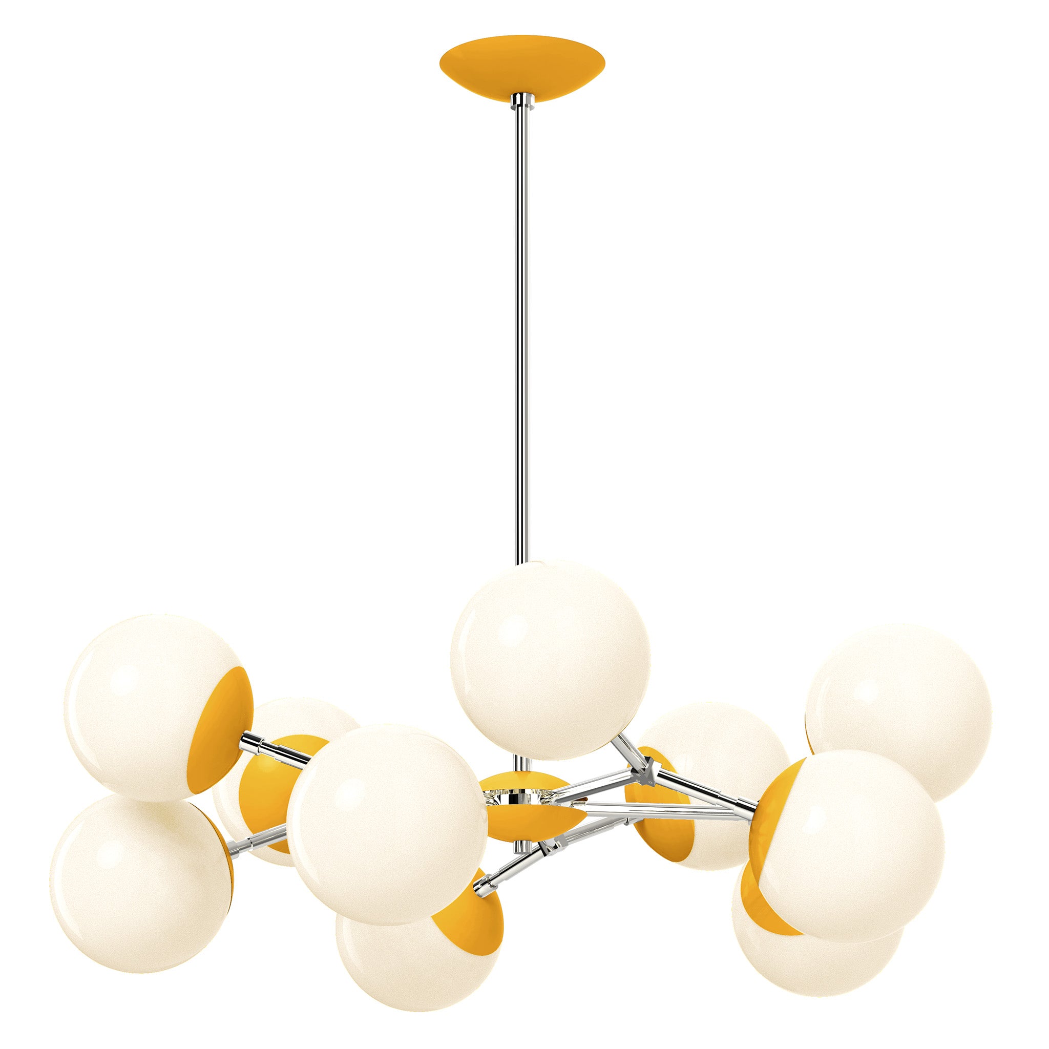 nickel ochre color crown chandelier 32" dutton brown lighting