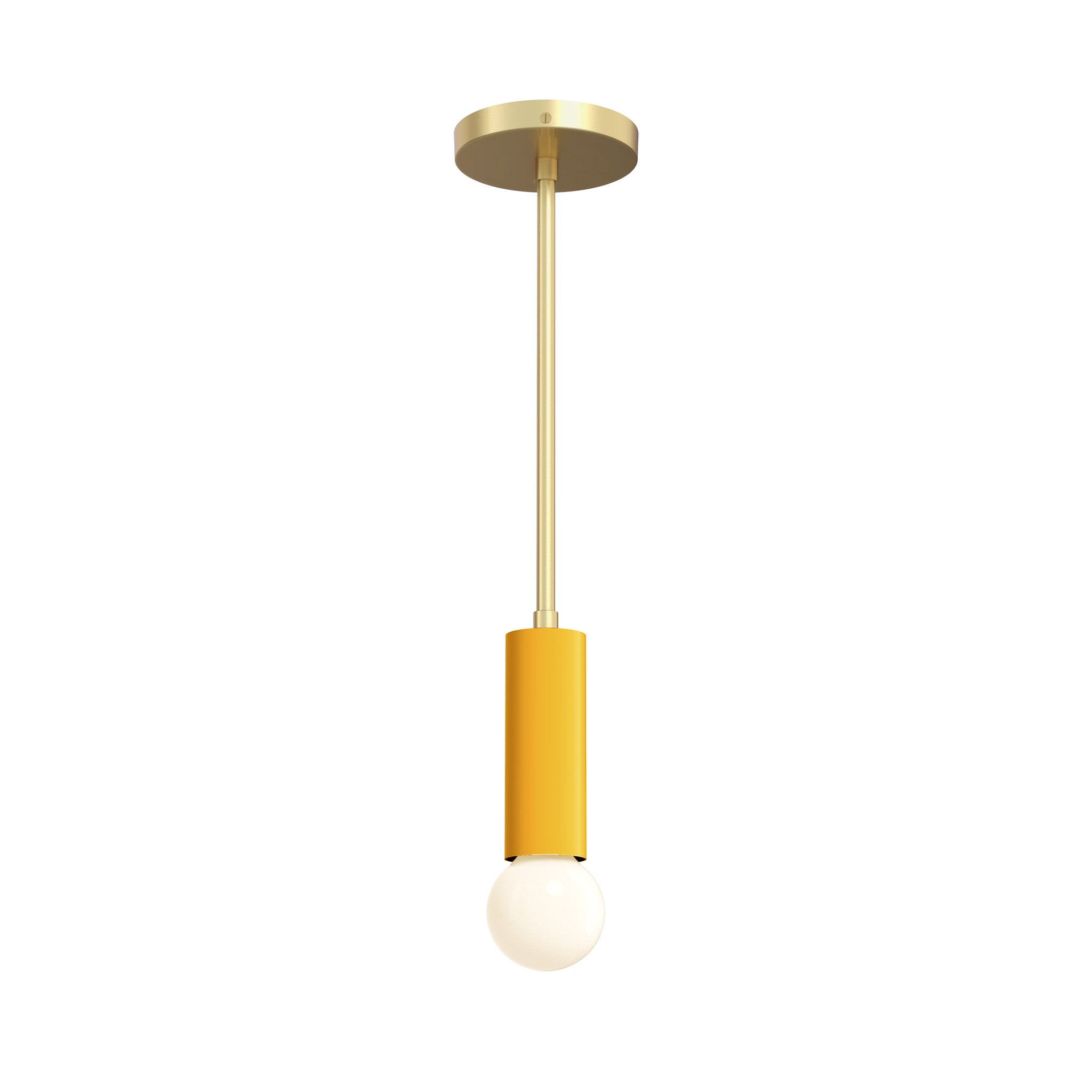 brass ochre color eureka pendant dutton brown lighting