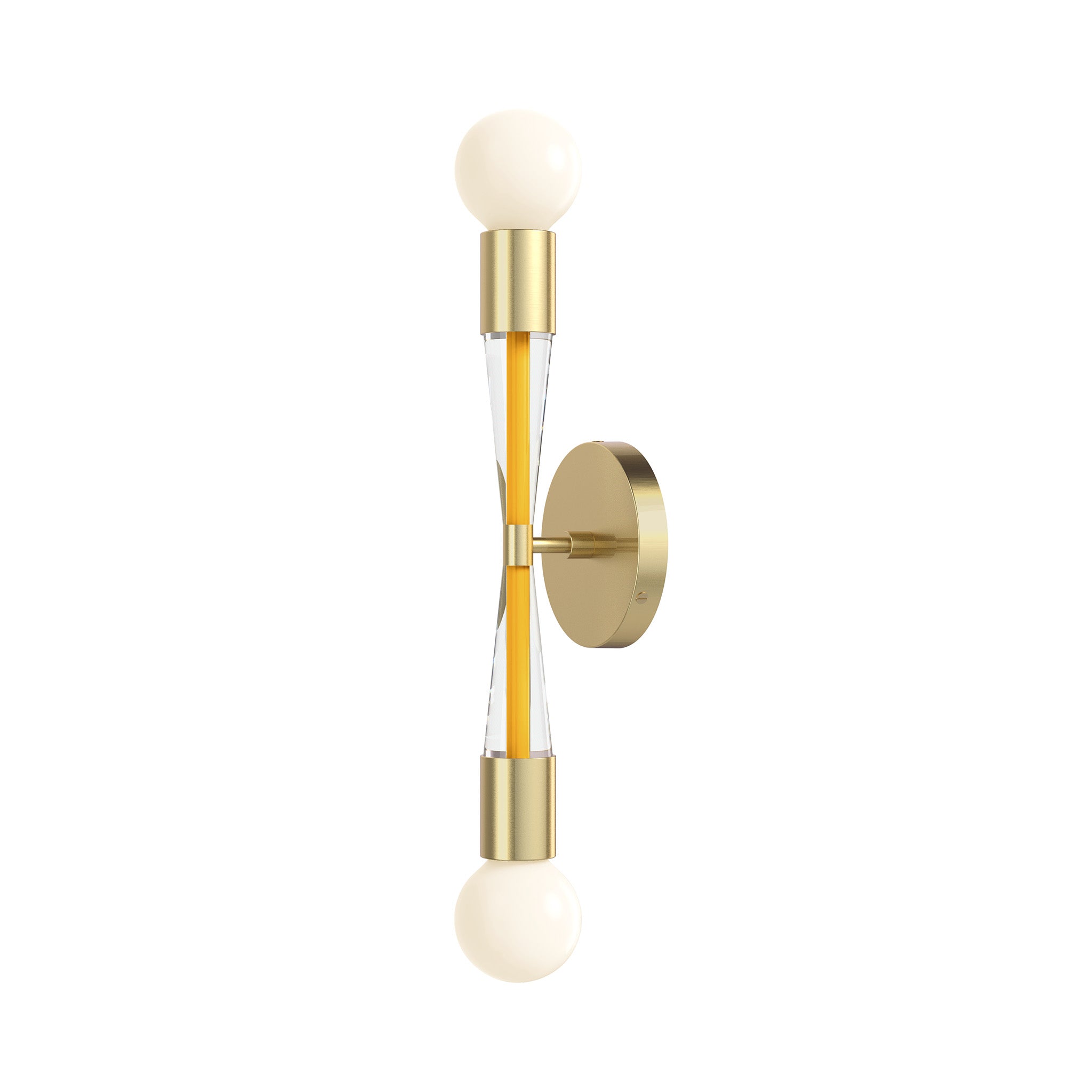 brass ochre color phoenix sconce dutton brown lighting