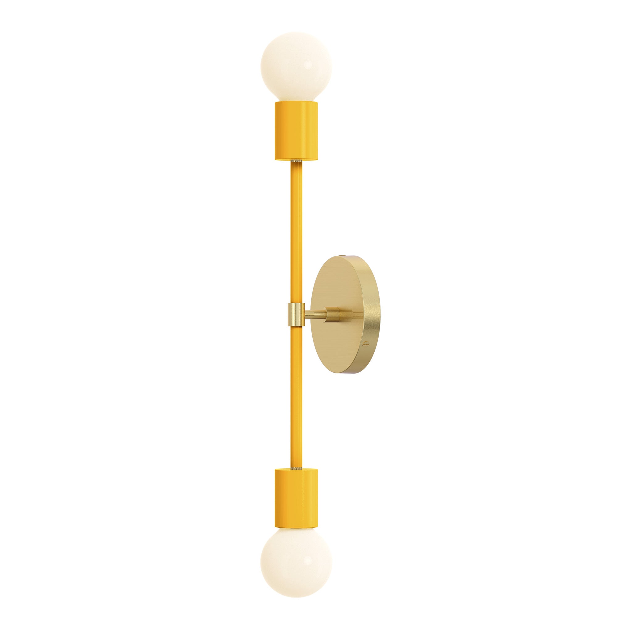 brass ochre color scepter sconce 18" dutton brown lighting