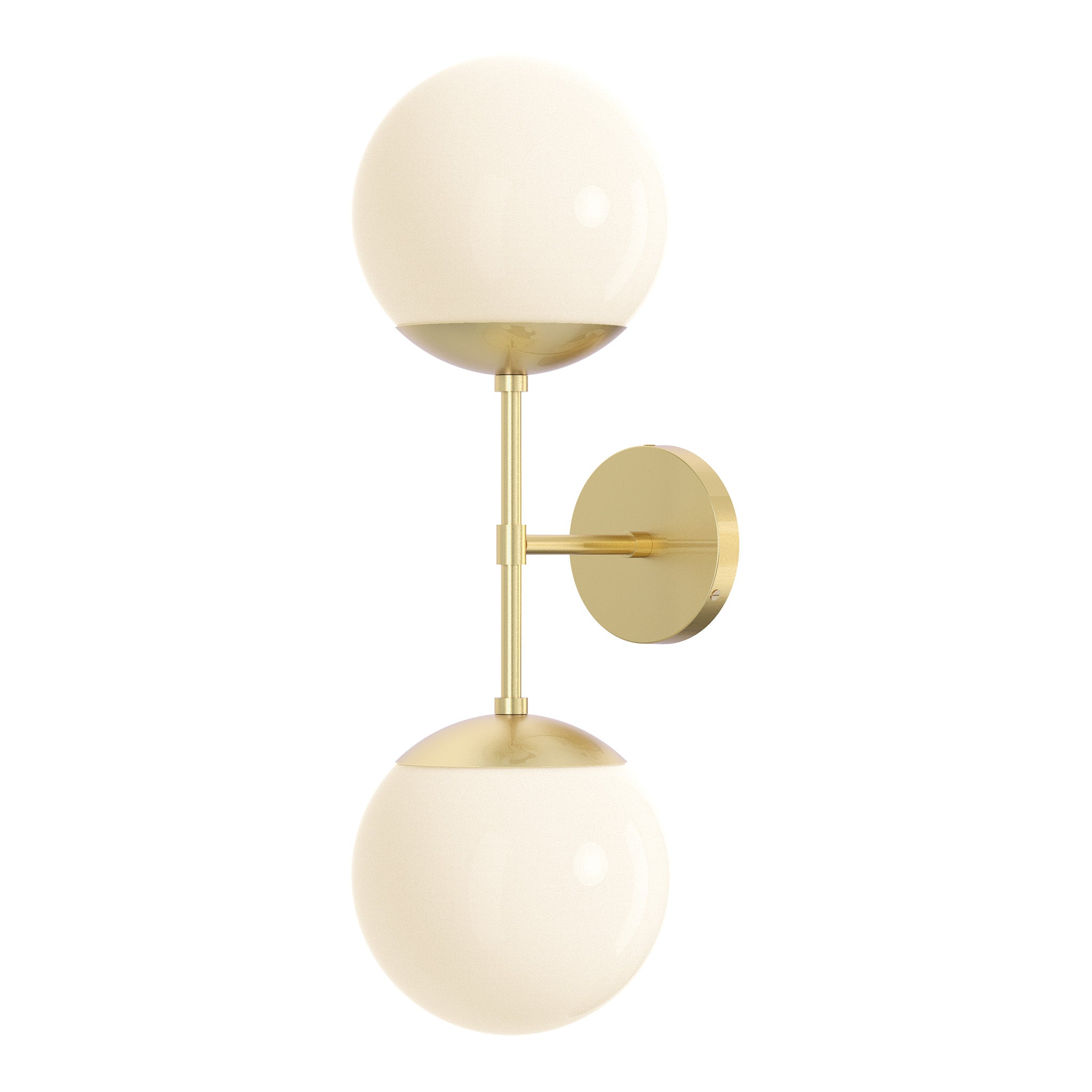 brass cap double sconce 8" dutton brown lighting