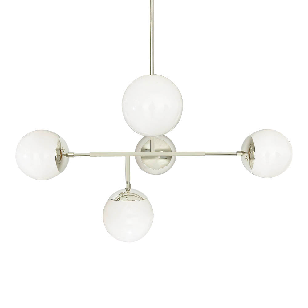 Nickel Prisma chandelier 35" Dutton Brown lighting