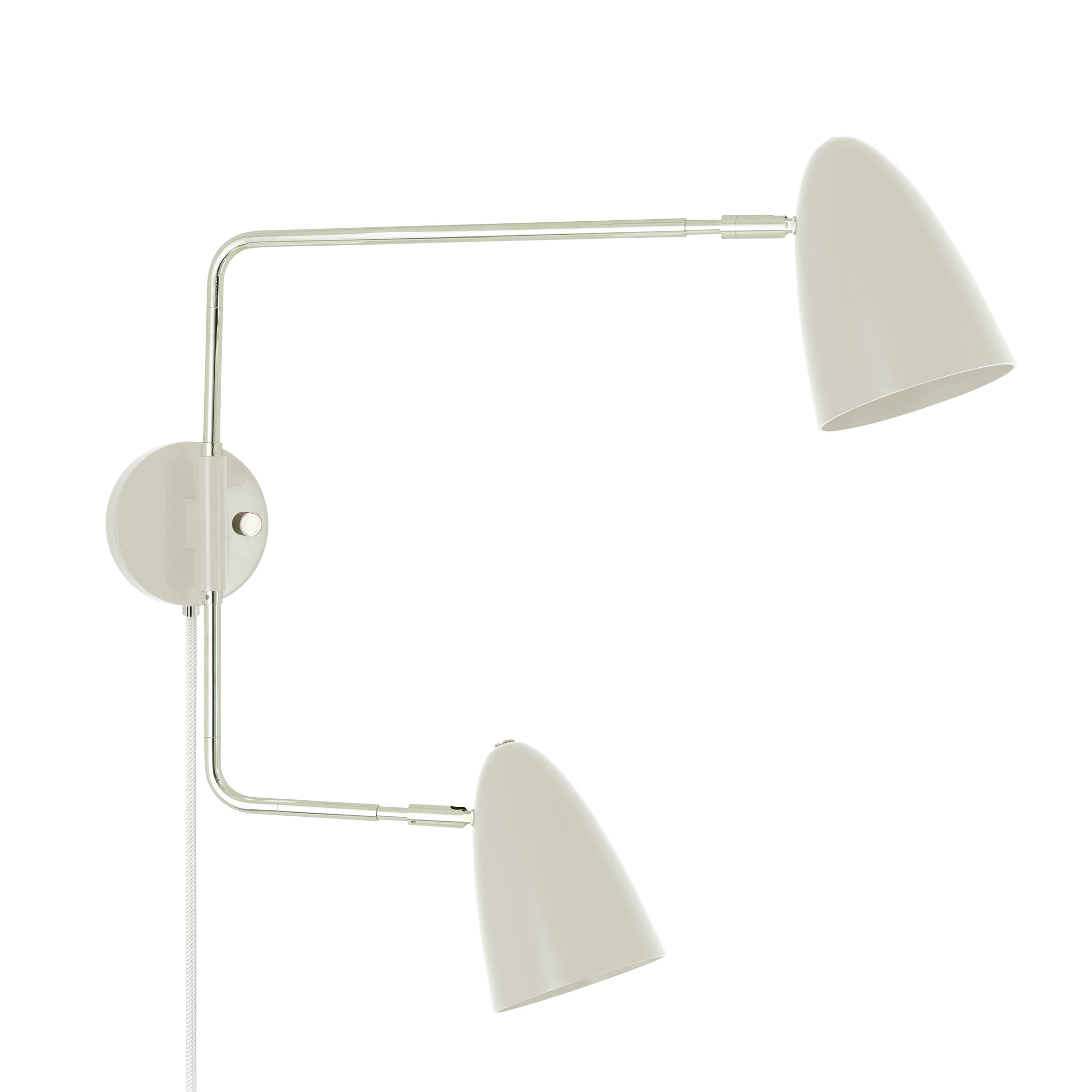 Plug in store double wall sconce