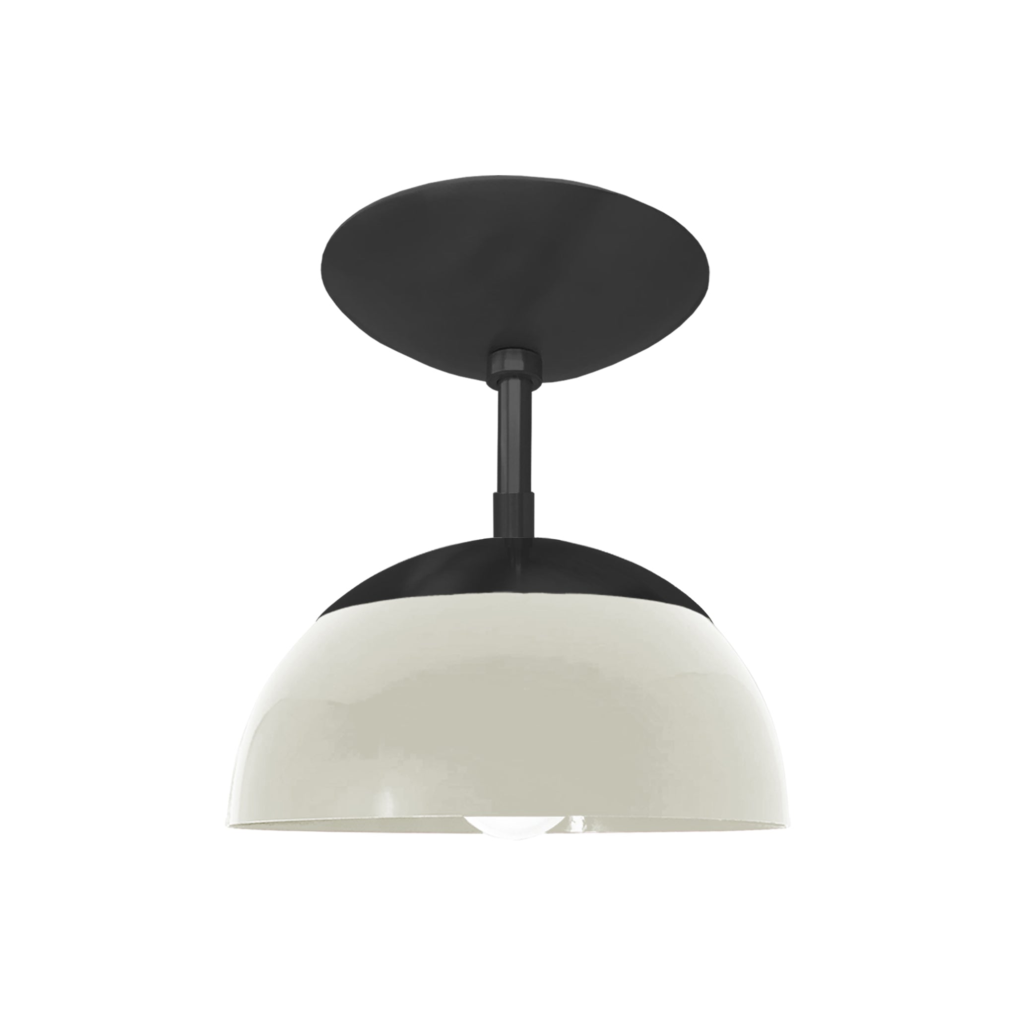 Black and white flush mount deals light