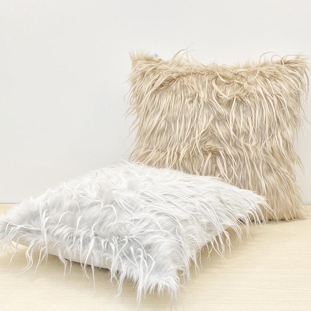 Mongolian fur outlet pillow