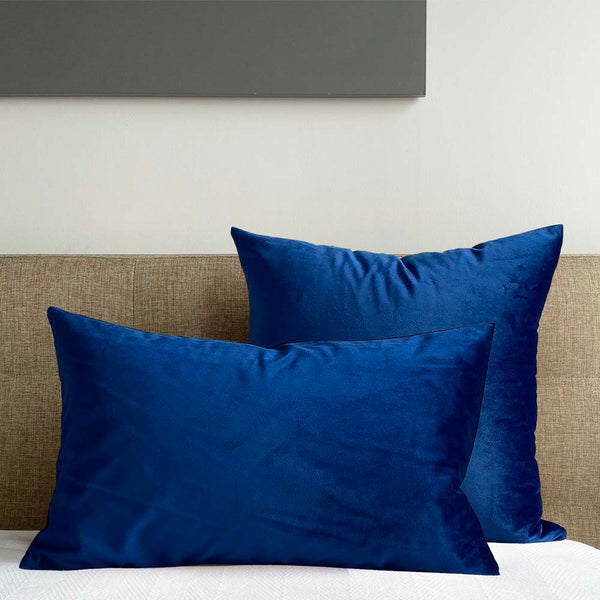 Dark blue shop velvet pillows