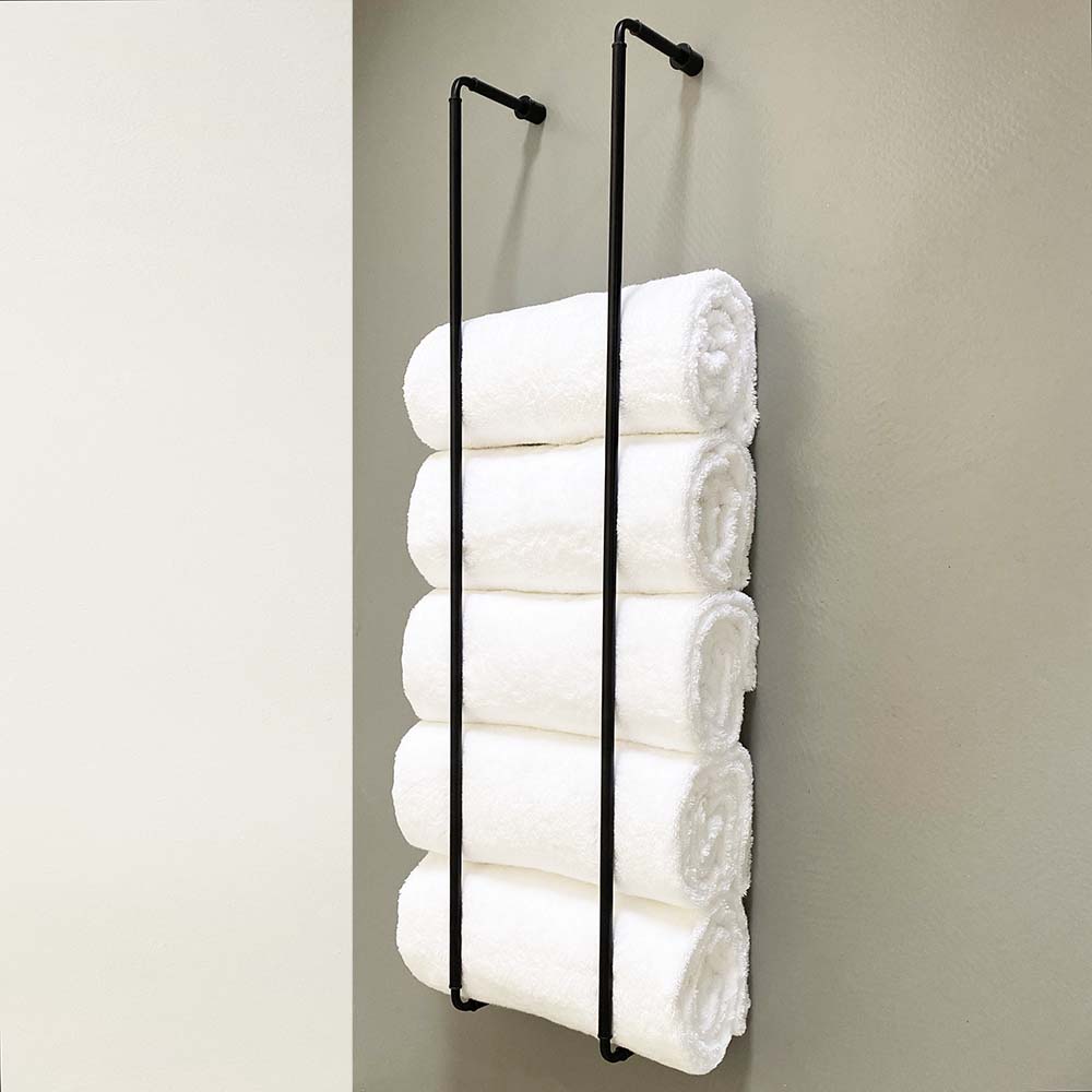 Towel discount stand black